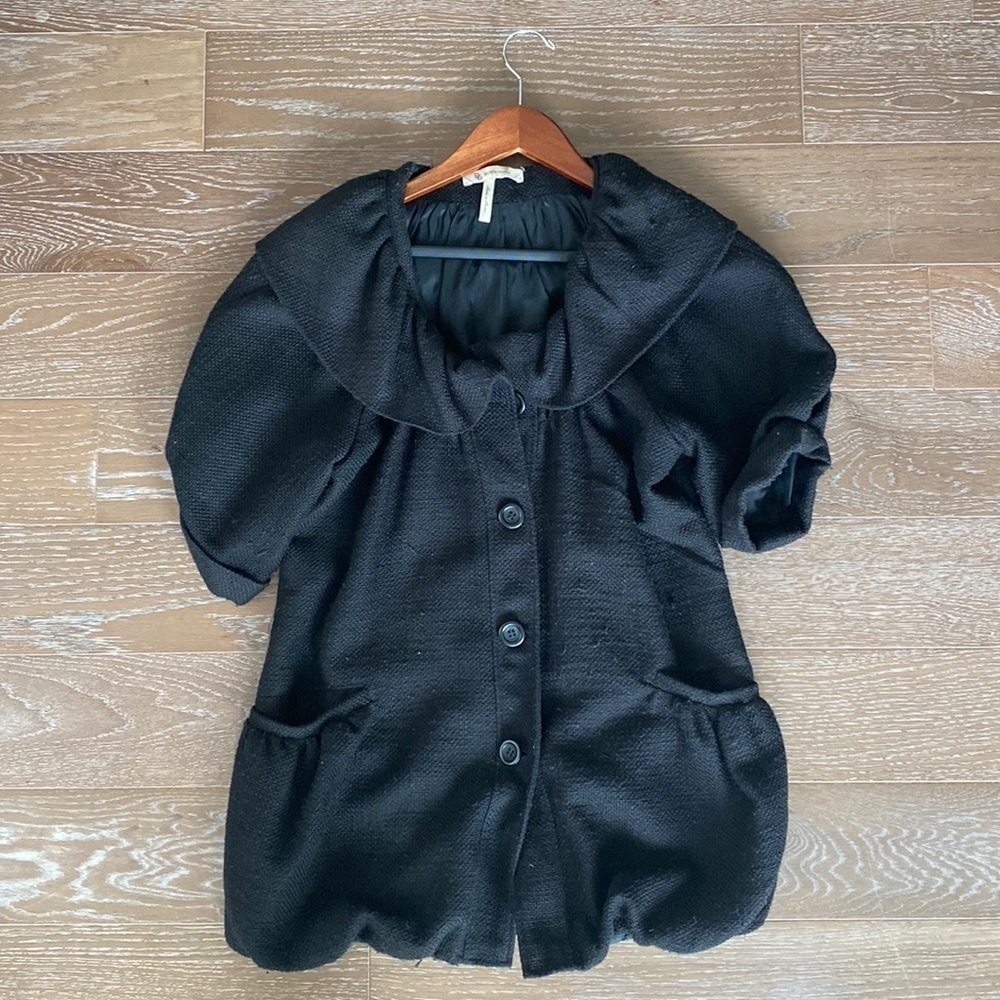 BCBGeneration Short Sleeve Woven Coat | Black | S